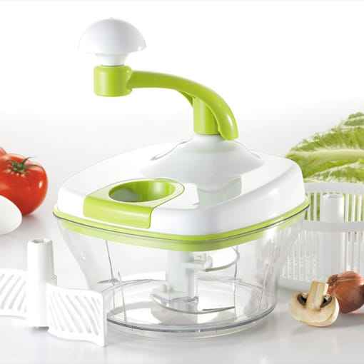 Multi-Function Pull-Cord Food Chopper & Salad Spinner