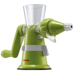 Green Manual Hand-Crank Fruit Juicer