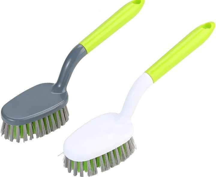 Heavy-Duty Dish Scrub Brushes with Steel Bristles (Set of 2)
