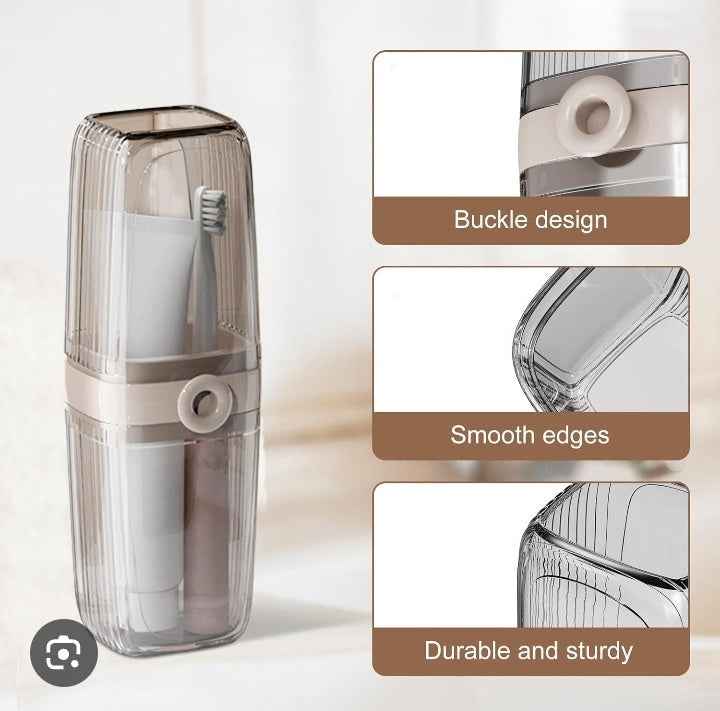 Portable Travel Toothbrush & Toothpaste Holder Case