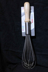 Classic Wooden Handle Stainless Steel Whisk