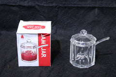 I-Like Acrylic Crystal-Cut Jam Jar with Spoon