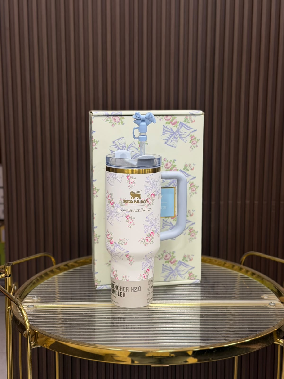 Stanley x LoveShackFancy Quencher H2.0 Tumbler - Floral Bow Print