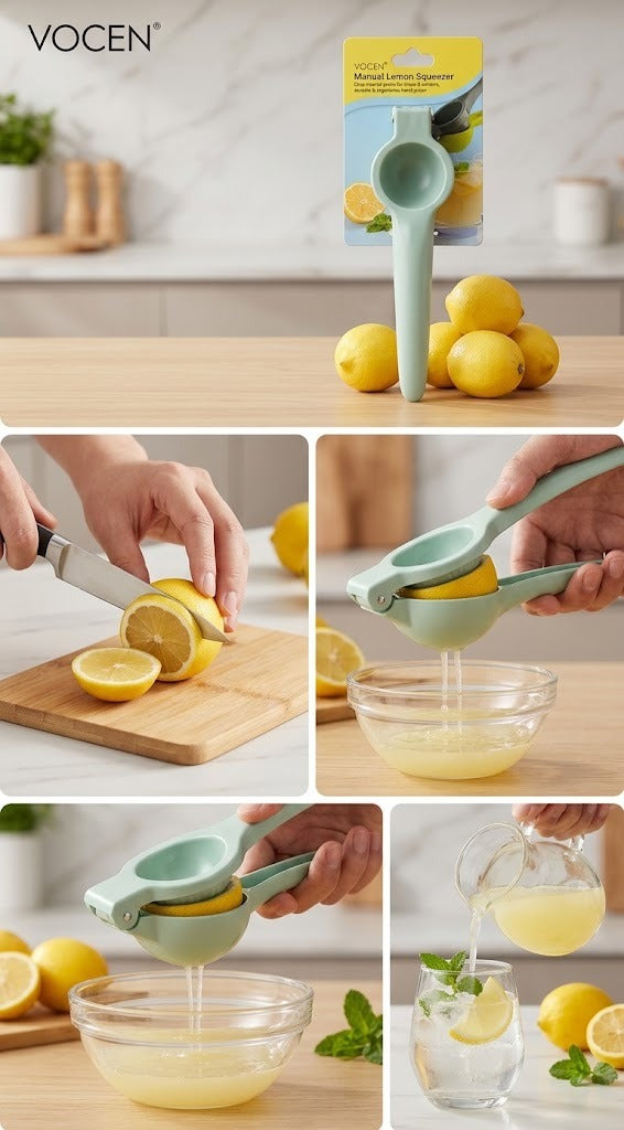 VOCEN Manual Citrus Juicer – Handheld Lemon & Lime Squeezer