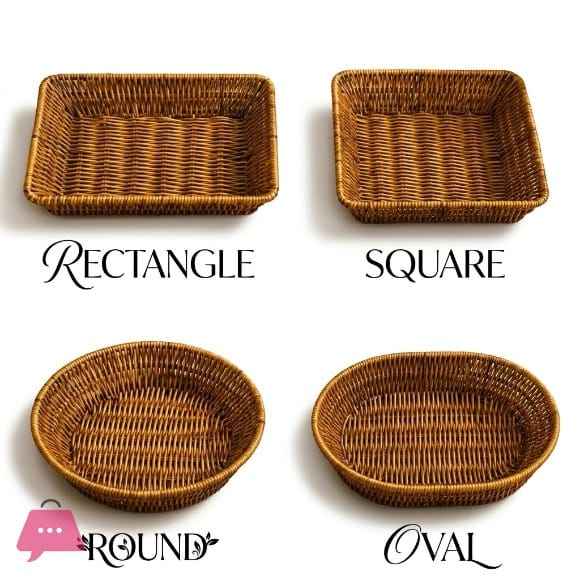 Rattan Bread Basket Set (Rectangle / Square / Round / Oval)