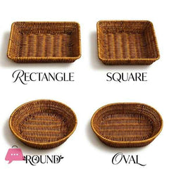 Rattan Bread Basket Set (Rectangle / Square / Round / Oval)