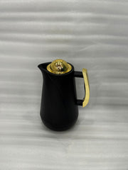 Royal Matte Black & Gold Insulated Thermal Jug – Luxury Vacuum Tea & Coffee Carafe