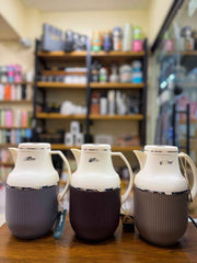 Two-Tone Ribbed Thermal Vacuum Flask Jug Collection