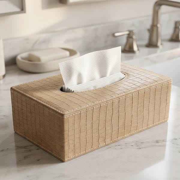 Leather Tissue Box Cover