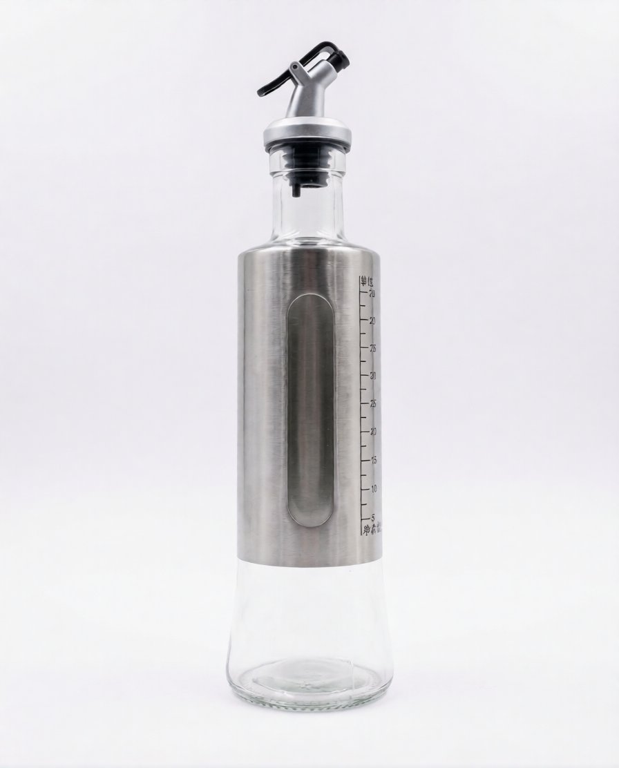 Glass Oil Dispenser Bottle with Pump Spout