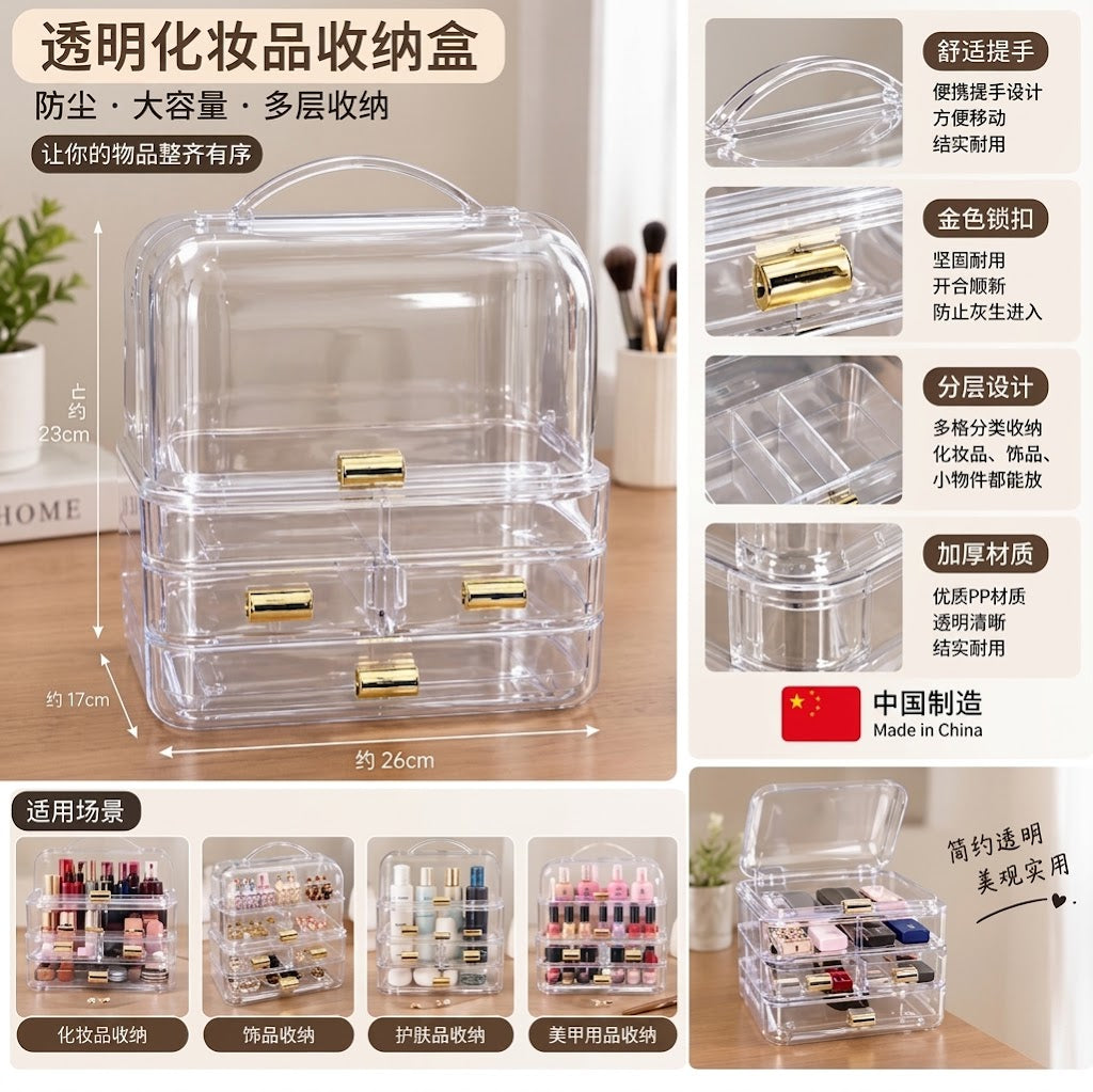 Transparent Multi-Layer Storage Box