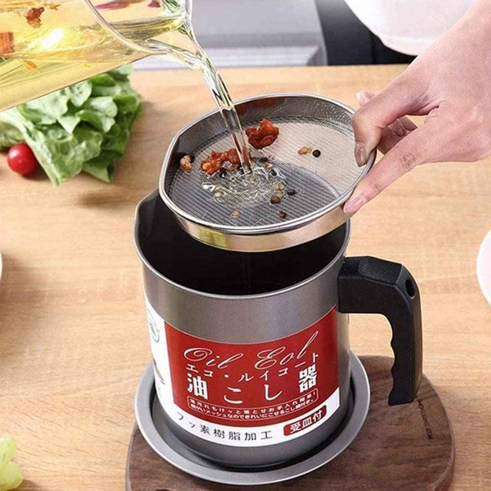 Oil Filter Oil Pot Non Stick Material 1.4L Capacity