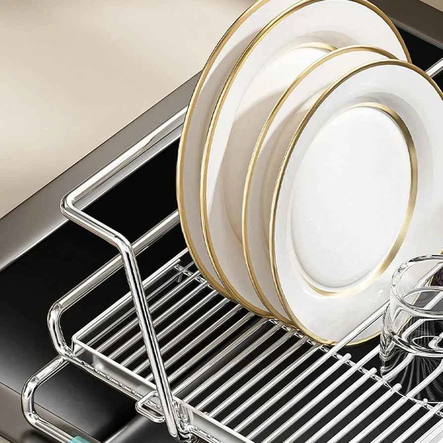 Over Sink Dish Drying Rack Expandable Stainless Steel Dish Holder