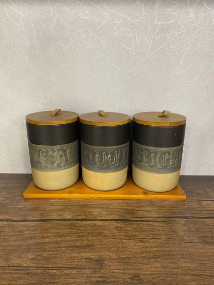 Tea Coffee Sugar Jar set 3