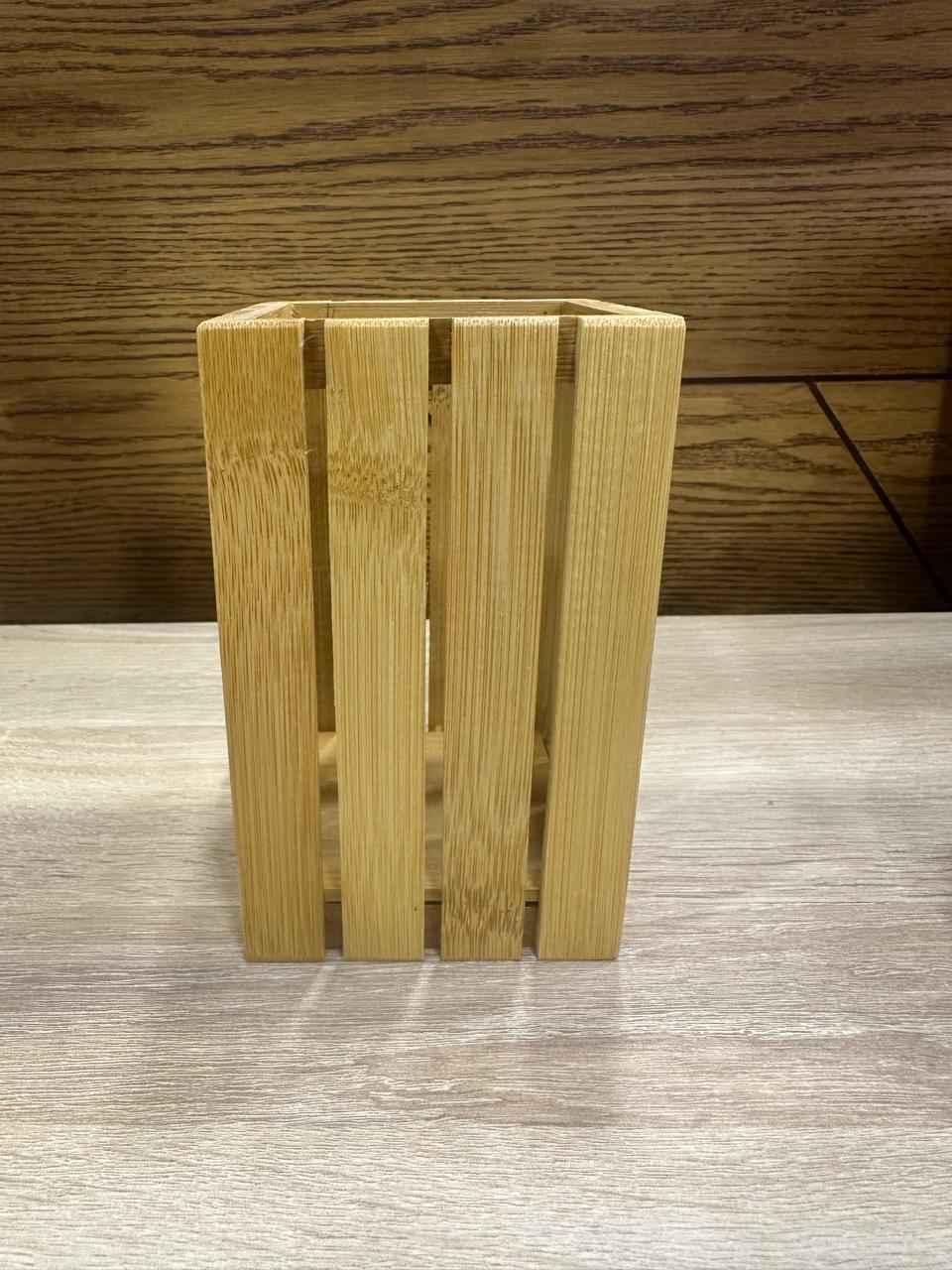 Premium Babmboo Wood Washable Spoon Holder