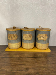 Tea Coffee Sugar Jar  set 4