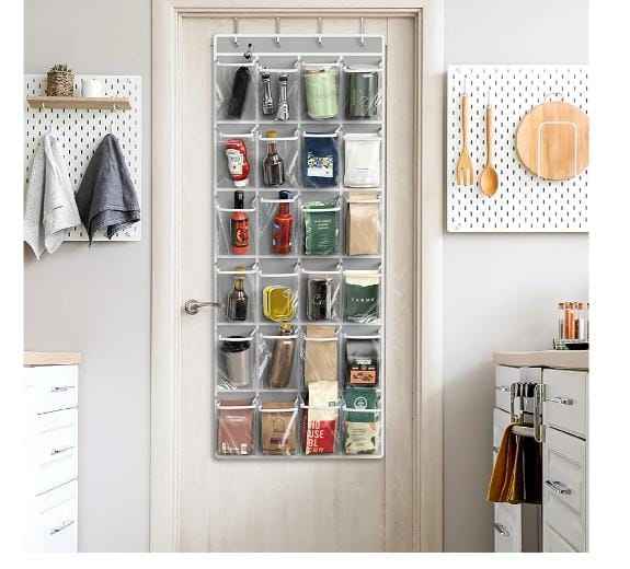24-Pocket Over-the-Door Hanging Storage Organizer With Metal Hanger